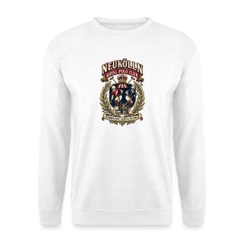 Neukölln Royal Polo Club - Unisex Pullover - Weiß - Vorne - Alina (178cm) & Michal (187cm)