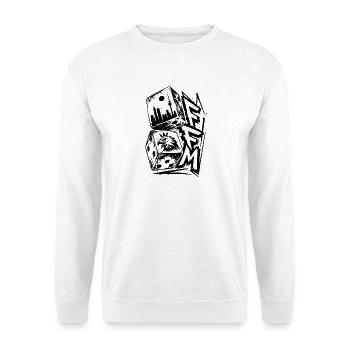 Frankfurt - Unisex Pullover - Weiß - Vorne - Alina (178cm) & Michal (187cm)