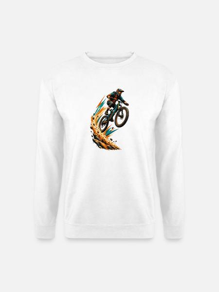 Mountainbiker - Unisex Pullover - Weiß