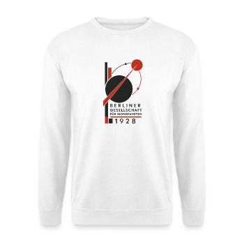 Berliner Gesellschaft für Mondfahrten 1928 - Unisex Pullover - Weiß - Vorne - Alina (178cm) & Michal (187cm)