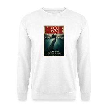 Nessie-Tiefsee-Legende - Unisex Pullover - Weiß - Vorne - Alina (178cm) & Michal (187cm)