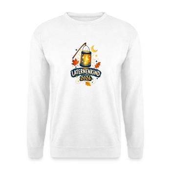 Laternenkind 2026 - Unisex Pullover - Weiß - Vorne - Alina (178cm) & Michal (187cm)