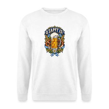 Bierfest  - Unisex Pullover - Weiß - Vorne - Alina (178cm) & Michal (187cm)