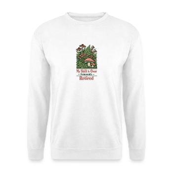 Meine Schicht Ist Vorbei - Für Immer - Unisex Pullover - Weiß - Vorne - Alina (178cm) & Michal (187cm)