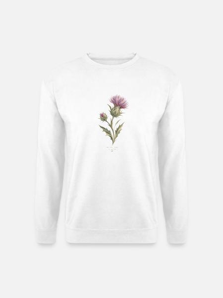 Wildblumen im Aquarell - Unisex Pullover - Weiß