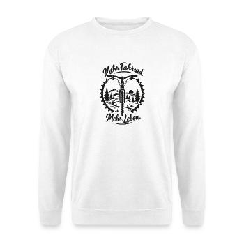 Fahrrad Freiheit - Unisex Pullover - Weiß - Vorne - Alina (178cm) & Michal (187cm)