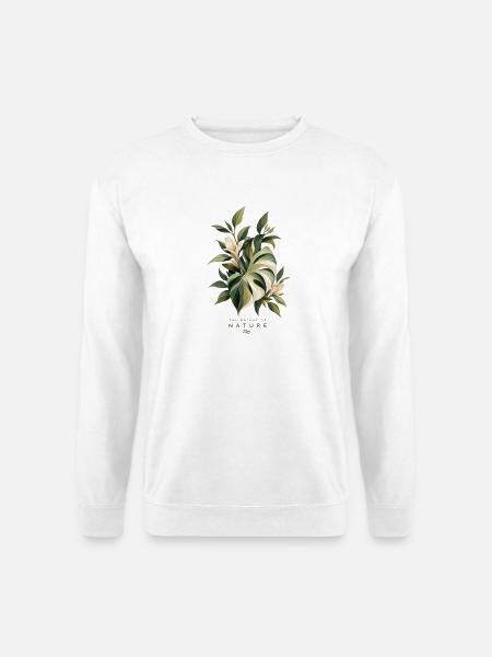 Das Blattmotiv der Natur - Unisex Pullover - Weiß