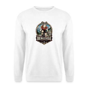 Rennradfahrerin Bergziege - Unisex Pullover - Weiß - Vorne - Alina (178cm) & Michal (187cm)