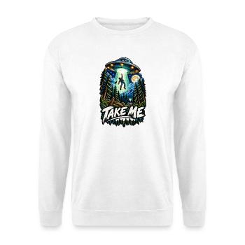 Take Me: Alienentführung im Wald - Unisex Pullover - Weiß - Vorne - Alina (178cm) & Michal (187cm)