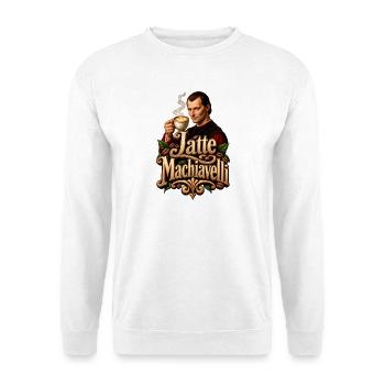 Latte Machiavelli - Unisex Pullover - Weiß - Vorne - Alina (178cm) & Michal (187cm)