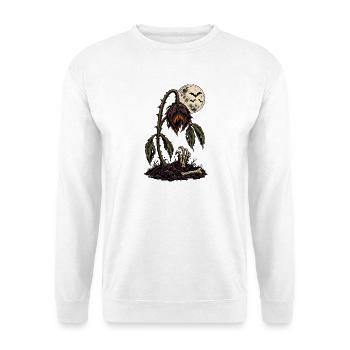Blume des Todes durch den Mond - Unisex Pullover - Weiß - Vorne - Alina (178cm) & Michal (187cm)