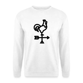 Wetterhahn - Unisex Pullover - Weiß - Vorne - Alina (178cm) & Michal (187cm)