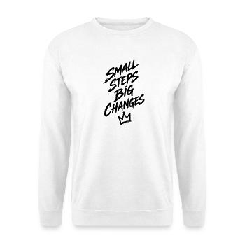 Nachtflora Silhouette - Unisex Pullover - Weiß - Vorne - Alina (178cm) & Michal (187cm)