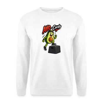 Avocado Cardio Training - Unisex Pullover - Weiß - Vorne - Alina (178cm) & Michal (187cm)