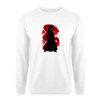 SCHWARZER SKORPION - Unisex Pullover - Weiß - Vorne - Alina (178cm) & Michal (187cm)
