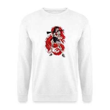 ZOMBIE-KILLER - Unisex Pullover - Weiß - Vorne - Alina (178cm) & Michal (187cm)