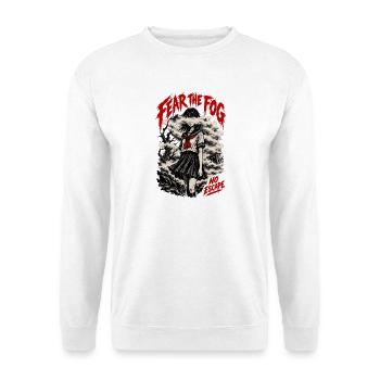 Karmesinrotes Spukmädchen - Unisex Pullover - Weiß - Vorne - Alina (178cm) & Michal (187cm)