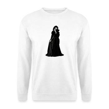 ZUM UNTERGANG VERURTEILT - Unisex Pullover - Weiß - Vorne - Alina (178cm) & Michal (187cm)
