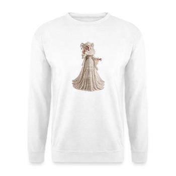 VERDAMMT UND VERSIEGELT - Unisex Pullover - Weiß - Vorne - Alina (178cm) & Michal (187cm)