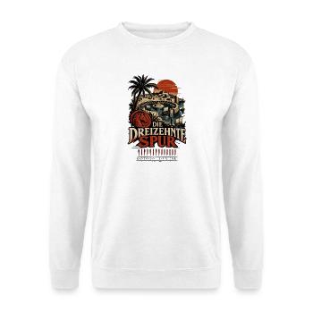 Dreizehnte Spur Hafen Retro - Unisex Pullover - Weiß - Vorne - Alina (178cm) & Michal (187cm)