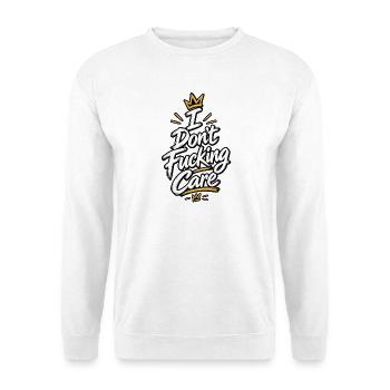 Das ist mir egal - Unisex Pullover - Weiß - Vorne - Alina (178cm) & Michal (187cm)