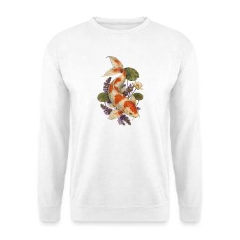Koi-fische Japanische Koi-fische Koi-karpfen - Unisex Pullover - Weiß - Vorne - Alina (178cm) & Michal (187cm)
