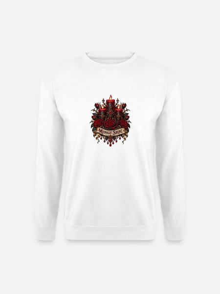 Mitternachtsschrein-Rosen - Unisex Pullover - Weiß