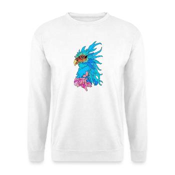 Seltsamer Vogel Phönix - Unisex Pullover - Weiß - Vorne - Alina (178cm) & Michal (187cm)