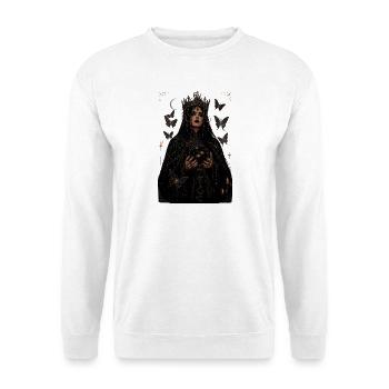 Dunkle Königin der Nachtreiche - Unisex Pullover - Weiß - Vorne - Alina (178cm) & Michal (187cm)