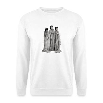 DREI GLEICHE - Unisex Pullover - Weiß - Vorne - Alina (178cm) & Michal (187cm)