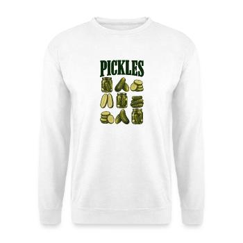 Gurkenraster - Unisex Pullover - Weiß - Vorne - Alina (178cm) & Michal (187cm)