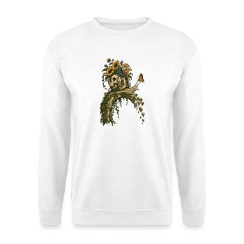 Schneckengarten - Unisex Pullover - Weiß - Vorne - Alina (178cm) & Michal (187cm)