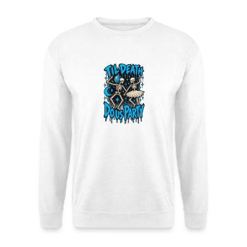 Bis der Tod uns feiert - Unisex Pullover - Weiß - Vorne - Alina (178cm) & Michal (187cm)