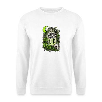 Für immer war eine Lüge - Unisex Pullover - Weiß - Vorne - Alina (178cm) & Michal (187cm)