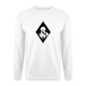 Berge Wandern  - Unisex Pullover - Weiß - Vorne - Alina (178cm) & Michal (187cm)