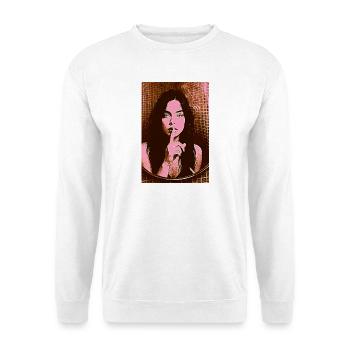 pssst VI - Unisex Pullover - Weiß - Vorne - Alina (178cm) & Michal (187cm)