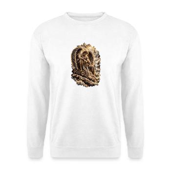 EP Warrior Angel – Glaube und innere Stärke - Unisex Pullover - Weiß - Vorne - Alina (178cm) & Michal (187cm)