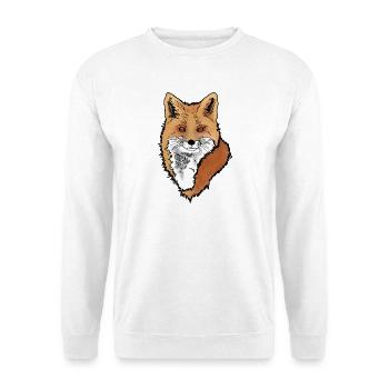 Fuchskopf - Unisex Pullover - Weiß - Vorne - Alina (178cm) & Michal (187cm)