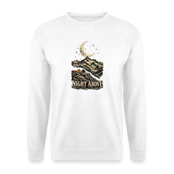 Night Above – Wandern unter Sternen - Unisex Pullover - Weiß - Vorne - Alina (178cm) & Michal (187cm)