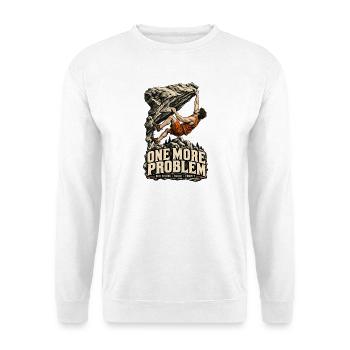 One More Problem – Bouldern Vintage - Unisex Pullover - Weiß - Vorne - Alina (178cm) & Michal (187cm)