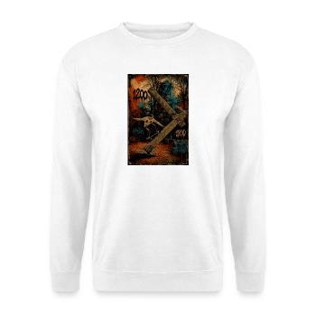 1200 Skateboard Graffiti Action - Unisex Pullover - Weiß - Vorne - Alina (178cm) & Michal (187cm)