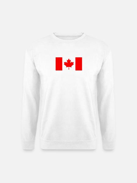 Stilisierte rote kanadische Flagge - Unisex Pullover - Weiß