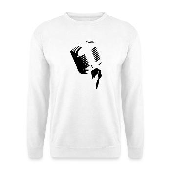 Microphone - Sweat-shirt Unisexe - blanc - Devant