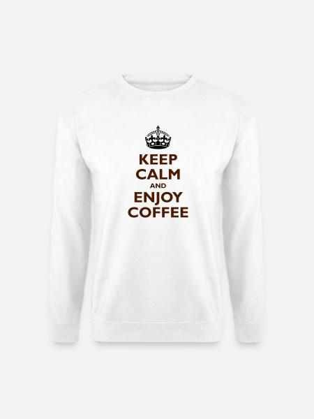 Keep Calm & Enjoy Coffee - Unisex Sweatshirt - white