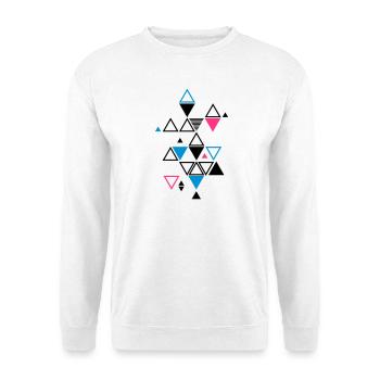 graphic pattern of triangles - Unisex Sweatshirt - white - Front