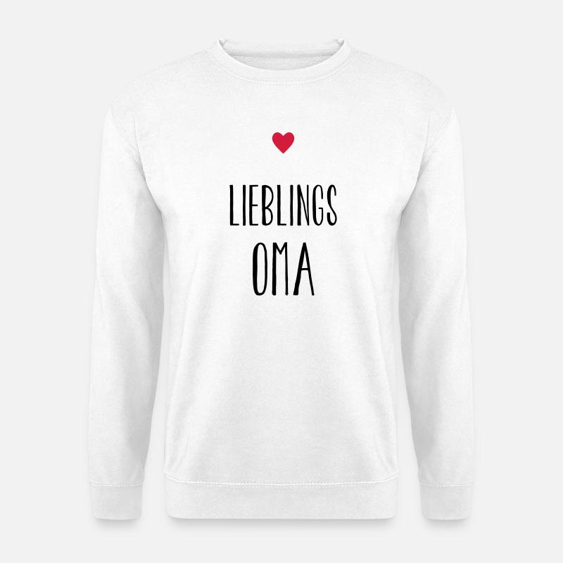 Oma Lieblingsoma Herz Geschenk - Unisex Pullover - Weiß