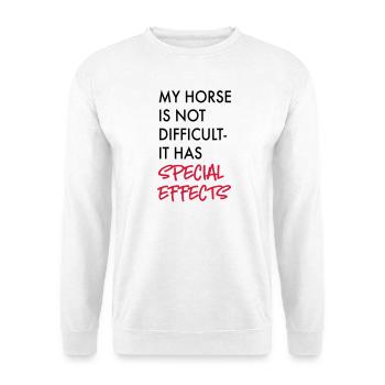 Cheval - Sweat-shirt Unisexe - blanc - Devant
