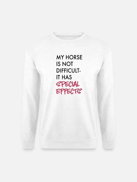 Cheval - Sweat-shirt Unisexe - blanc
