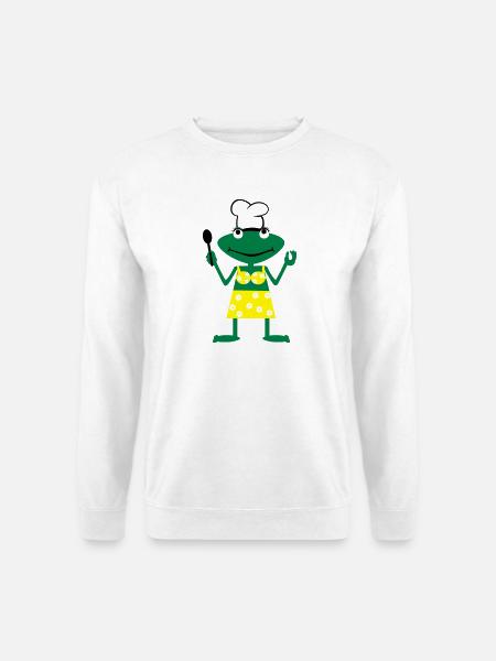 Cook frog - Unisex Pullover - Weiß