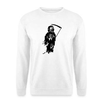 A Grande Faucheuse - Mort avec une faux - Sweat-shirt Unisexe - blanc - Devant